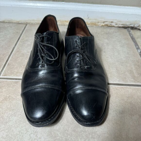 NICE Allen Edmonds Park Avenue Men's 9 D Black Leather Cap Toe Oxford Dress Shoe - Picture 2 of 8